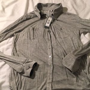 Michael Stars boyfriend lightweight collared shirt